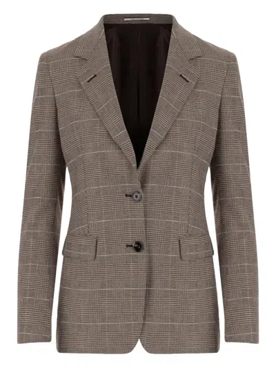 Tagliatore Single-breasted Blazer In Gray