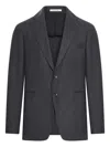 Tagliatore Single-breasted Tailored Wool Jacket In Gray