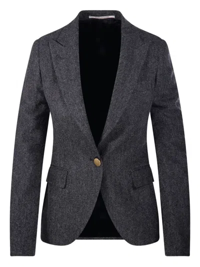 Tagliatore Single-breasted Blazer In Gray