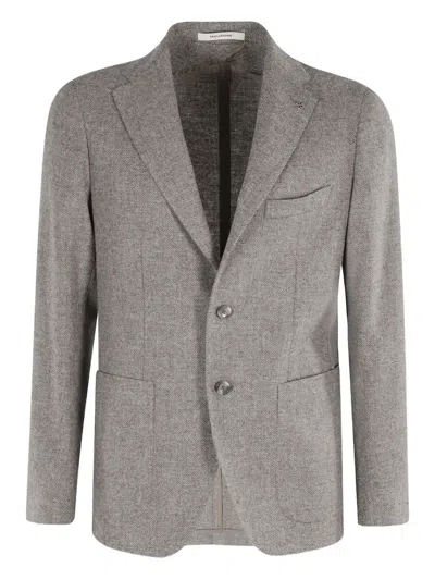 Tagliatore Single-breasted Blazer In Gray