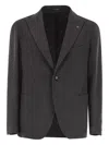 Tagliatore Two-button Patch Pocket Jacket In Black