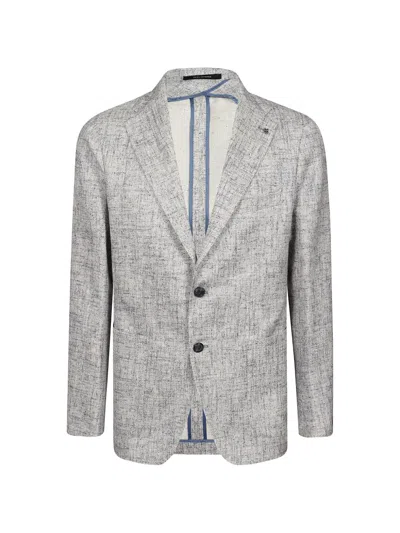 Tagliatore Single-breasted Blazer In Gray