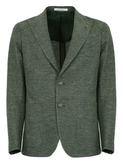 Tagliatore Single-breasted Blazer In Green
