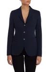 Tagliatore Single Breasted Blazer In Blue Viscose
