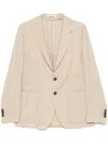 Tagliatore Single-breasted Blazer In Neutrals