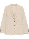 Tagliatore Single-breasted Blazer In Neutrals