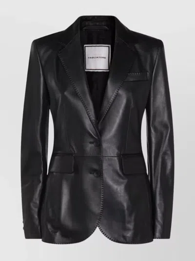 TAGLIATORE SINGLE BREASTED BLAZER NOTCHED LAPELS POCKETS