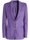 Tagliatore Single-breasted Blazer In Purple