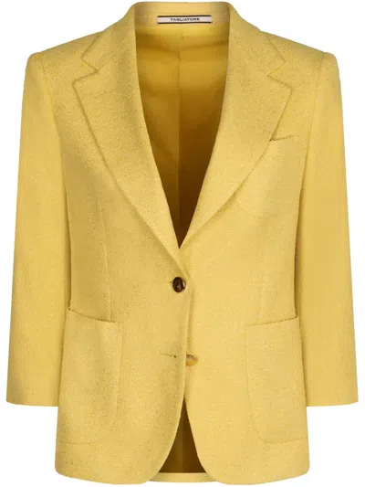 Tagliatore Single-breasted Blazer In Yellow