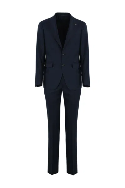Tagliatore Bruce Single Breasted Wool Suit In Blue