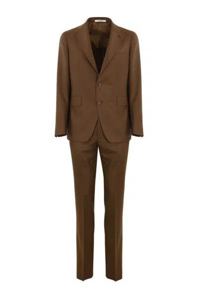 Tagliatore Single-breasted Brown Wool Suit