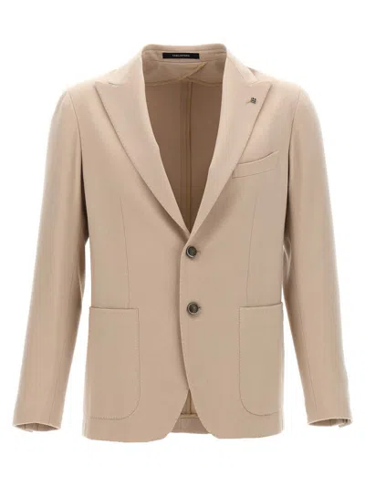 Tagliatore Single-breasted Cashmere Blazer In Neutral