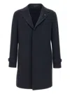 Tagliatore Single-breasted Tailored Coat In Blue