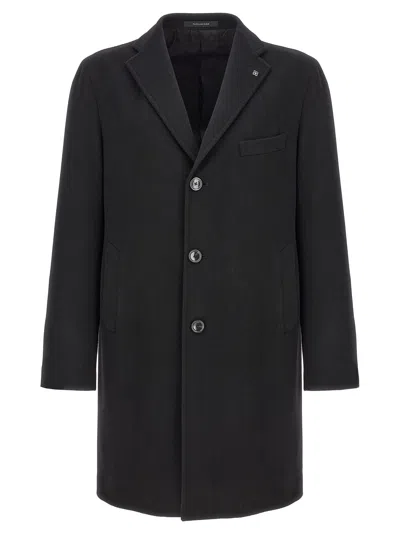 Tagliatore Single-breasted Coat In Black
