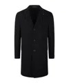 Tagliatore Single-breasted Coat Featuring Back Vent In Black