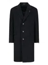Tagliatore Single-breasted Coat In Black