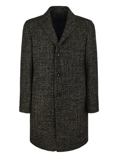 Tagliatore Single-breasted Coat In Black