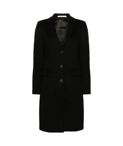 Tagliatore Single-breasted Coat In Black