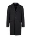 Tagliatore Tailored Coat With Notch Lapel And Pockets In Black