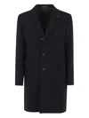 Tagliatore Cappotto Foderato Bruce Medio Nero 70lana 20 Poliam 10 Cachemire Coats Blue In Multi