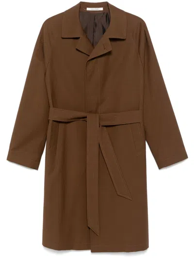 Tagliatore Single-breasted Coat In Brown