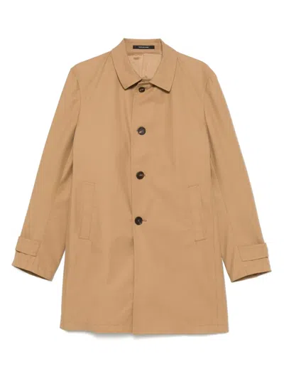 Tagliatore Single-breasted Coat In Brown