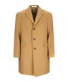 Tagliatore Single-breasted Coat In Brown