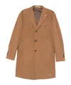 Tagliatore Single-breasted Coat In Brown