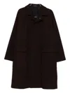 Tagliatore Single-breasted Coat In Brown