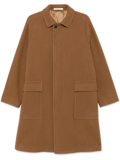 Tagliatore Single-breasted Coat In Brown