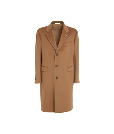 Tagliatore Single-breasted Coat In Brown