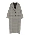 Tagliatore Houndstooth Pattern Wool Coat Pockets In Gray