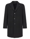 Tagliatore Classic Coat In Nero