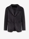 Tagliatore Single-breasted Corduroy Blazer In Blue