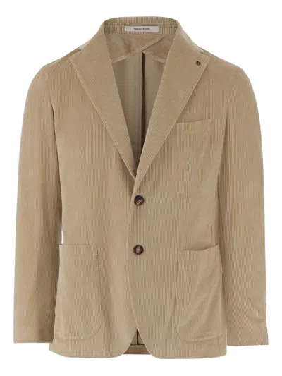 TAGLIATORE SINGLE-BREASTED CORDUROY BLAZER