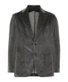 Tagliatore Single-breasted Corduroy Blazer In Black
