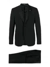 Tagliatore Men's Two Bottoms Suit In Black