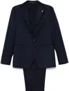 Tagliatore Virign Wool Suit In Blue