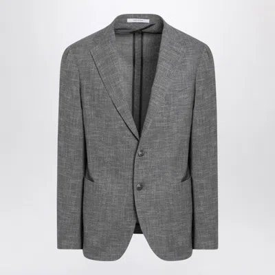 Tagliatore Single-breasted Grey Jacket In Wool Blend
