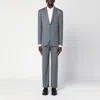 Tagliatore Tailored Single-breasted Wool Suit With Notch Lapel In Grey