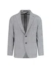 Tagliatore Single-breasted Houndstooth Blazer In White