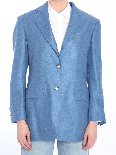 Tagliatore Single-breasted Jacket In Blue