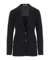 Tagliatore Women Black Single-breasted Blazer, Xl Luxury Blazers For Women Darveys In Black