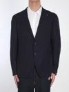Tagliatore Lapel Single-breasted Jacket With Front Patch Pockets In Blue