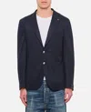 Tagliatore Lapel Single-breasted Jacket With Front Patch Pockets In Blue