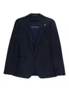 Tagliatore Single-breasted Jacket In Blue