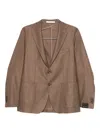 Tagliatore Single-breasted Jacket In Brown