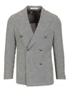 Tagliatore Single-breasted Jacket Jackets Grey In Gray