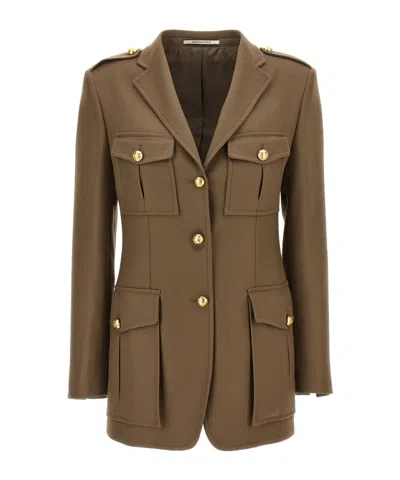 TAGLIATORE TAGLIATORE SAHARIANA SINGLE-BREASTED JACKET