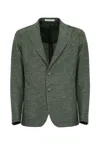 Tagliatore Single-breasted Jacket In Linen And Cotton Blend